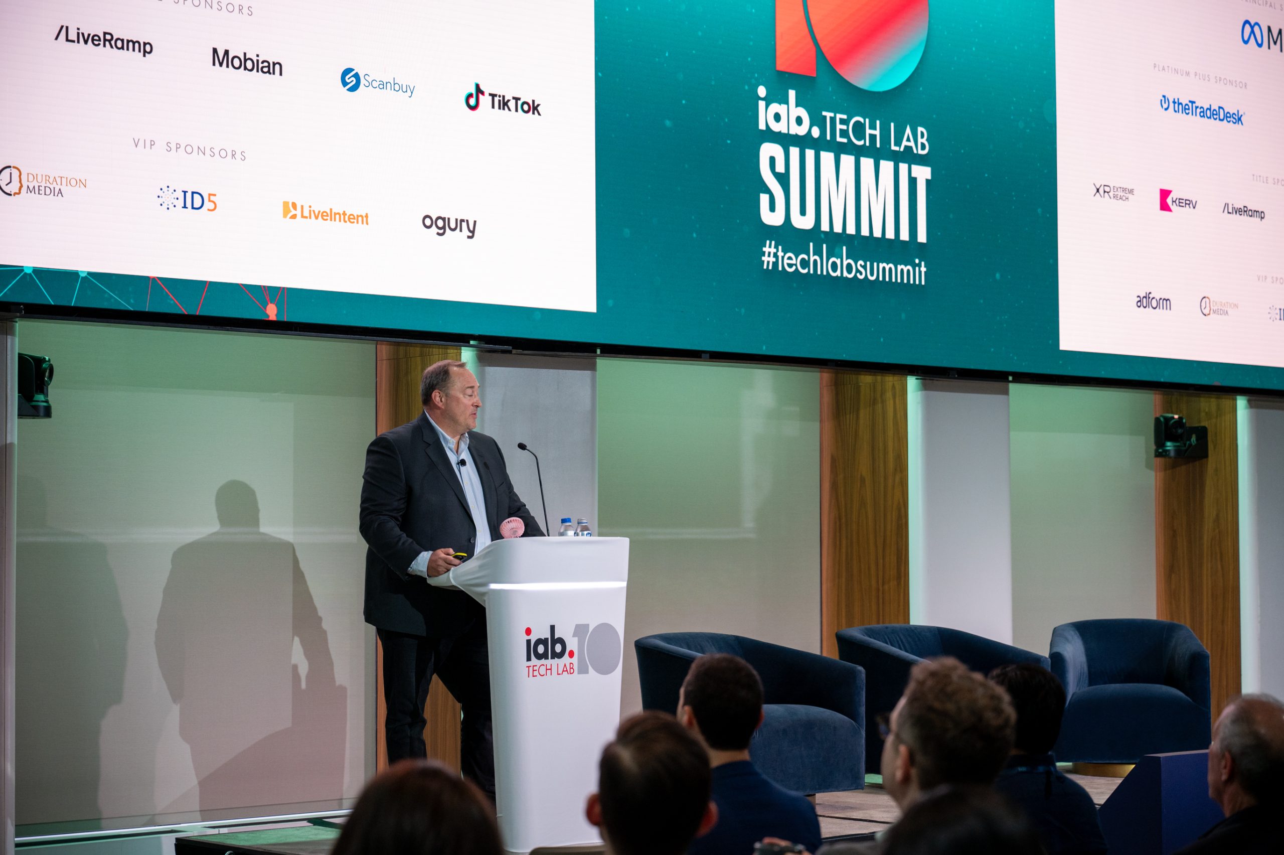 CEO Anthony Katsur introducing the 2024 Tech Lab Summit