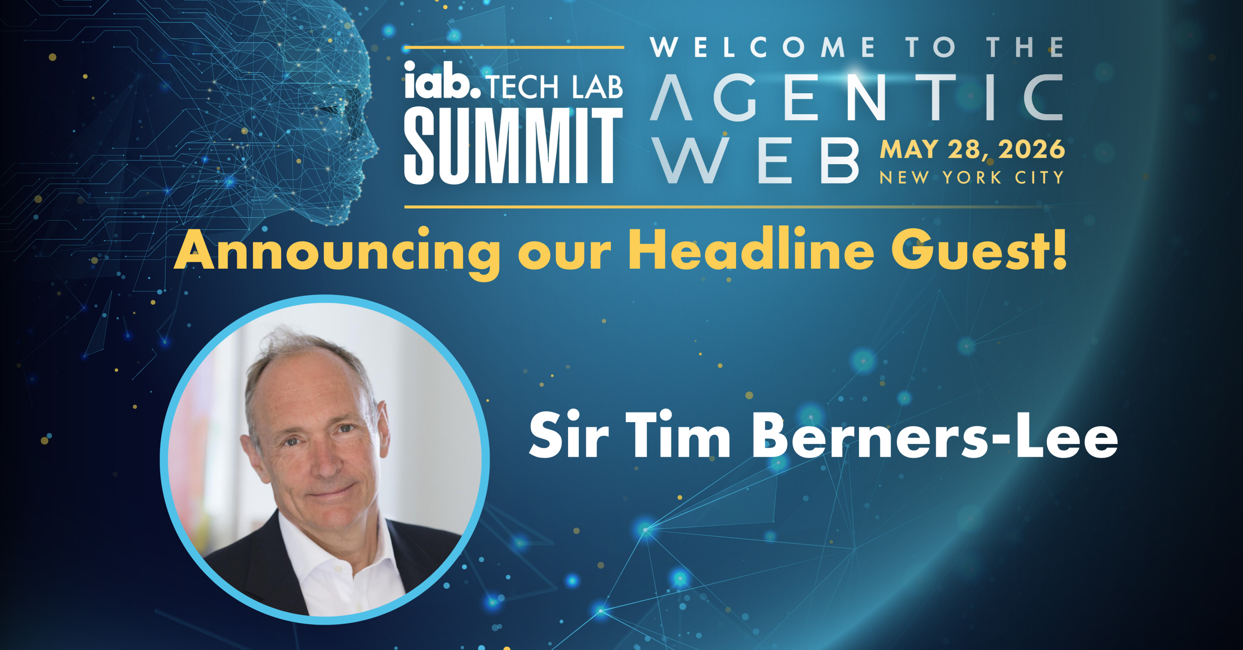 Sir Tim Berners Lee is our headline guest